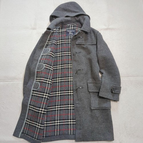 Burberry Cappotto Borsone Nova Check Grigio Lana Equivalente a XL