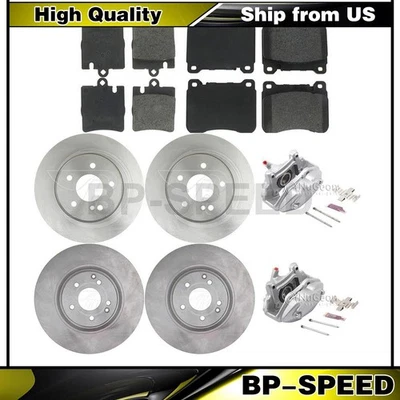 8 pastillas de freno pinza de freno rotores de freno para Mercedes-Benz C230 1,8 L 2,5 L Foto 1 de 4