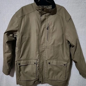 LL Bean Herren L Khaki Herausnehmbares Wollfutter Mantel Jacke 0BDQ4 - Bild 1 von 7