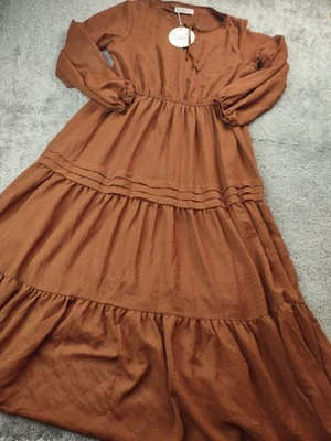 NWT Rustty Dustty Dress Women's XL Burnt Orange Cottagecore Boho Western Country - Image 1 of 4