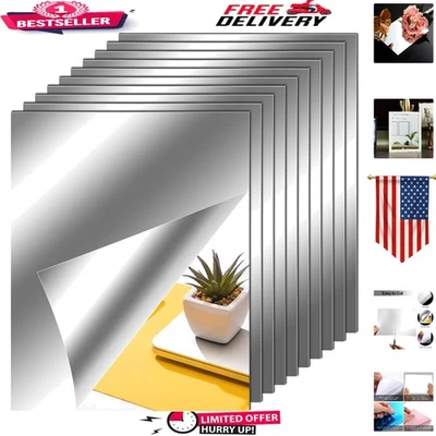 Stylish 8x10 Inch Non-Glass Mirror Stickers - Transform Your Living Space - Image 1 of 4