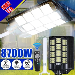 8700W 99000000000LM 1392 LED Lamparas Luz Solares Luces Exterior Sensor De light - Picture 1 of 22
