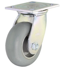 Ruote Ruota Piastra Girevole 5 Pollici Ruote Resistenti con Freno di Bloccaggio 500lbs - Foto 1 di 2