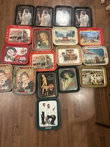 Insegne/vassoi e oggetti da collezione Coca Cola vintage - Lotto di 18 - Foto 1 di 4