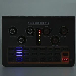 Q8 Portable Tuning Sound Card 16 Controller For Phone Computer PC Mic NEW - Afbeelding 1 van 12