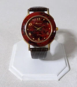 Vintage Ronica Red Marble Grain Wrist Watch - Picture 1 of 7