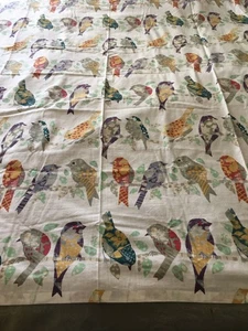 World Market "Collingswood" Fabric Shower Curtain Colorful Birds 72x72 - Picture 1 of 9