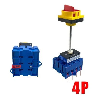 3P Disconnect Isolator Switch 80A DIN Rail Mount Padlock Rotary Cam YMD11-80B/4P - Image 1 of 4