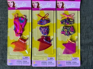 BARBIE Collector CLOTHING : Beachwear & Accessories X3 NEW SEALED 2002 O969 - Picture 1 of 4