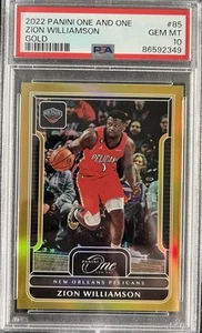 2022-23 Panini One And One GOLD /10 #85 Zion Williamson PSA 10 GEM MINT - Picture 1 of 2