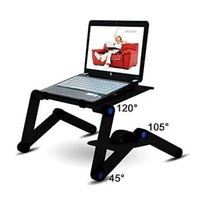 Laptop Stand, Adjustable Laptop Stand for Bed and Sofa, Lap Desk w/ Cooling Fan - Image 1 of 4