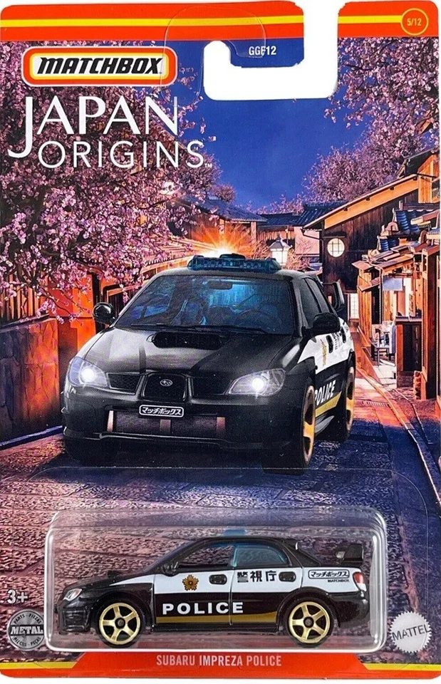 Matchbox 1/64 Diecast Japan Origins Black Subaru Impreza Police - Image 1 of 1