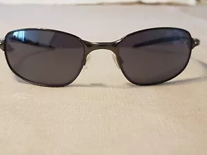 Oakley Big Square Wire 11-098 Sonnenbrille Zinngestell graue Gläser - Bild 1 von 13