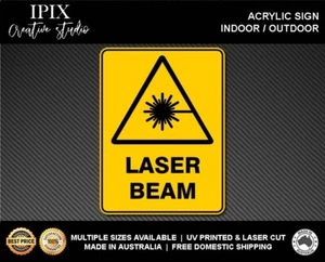 WARNING - LASER BEAM - ACRYLIC SIGN | HEALTH & SAFETY - Picture 1 of 6