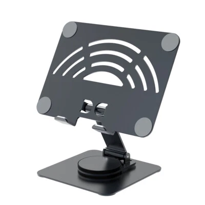 360° Rotatable Metal Tablet Phone Stand Adjustable Desktop Holder For iPad Pro - Image 1 of 4