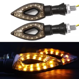 2x MOTO UNIVERSALE 12 LED INDICATORI DIREZIONE SEGNALE FRECCE LUCE AMBRA GIALLA - Bild 1 von 11
