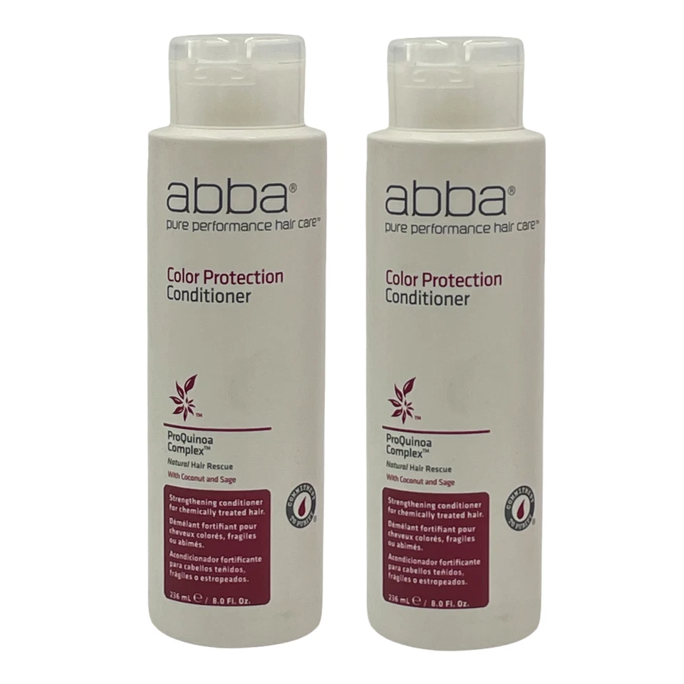 2 Pack Abba Color Protection Conditioner Chemically Treated Hair 8 oz Coconut  - Image 1 of 4