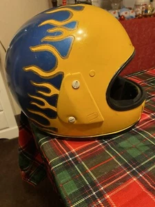 Vintage Arai 80’s Flame Snell Dot Helmet Full Size Medium 57-58cm - Picture 1 of 12