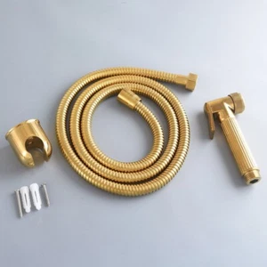 Polished Gold Wall Mounted Hand Held Bidet Faucets Shower Toilet Sprayer Taps - Picture 1 of 7