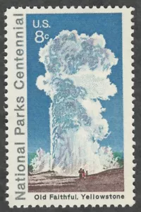 US. 1453. 8c. Old Faithful, Yellowstone. Nationalparks 100th ANNIV.. MNH. 1972 - Bild 1 von 1