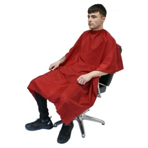 HAIRTOOLS RED BARBER GOWN Red Barber Gown with Press Stud fastening - Picture 1 of 1