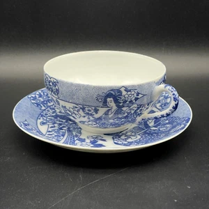 Japanische Porzellan Geisha Lithopan Teetasse & Untertasse Eierschale Nippon 1939-45 Rarität - Bild 1 von 13