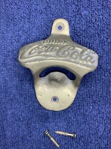 COCA COLA BRASS BOTTLE OPENER With Screws PRE OWNED VERY NICE CONDITION !