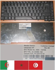 Keyboard qwerty Arabic Acer AS5930 5930 5330 NSK-H370A 9J.N5982.70A Black - Picture 1 of 1