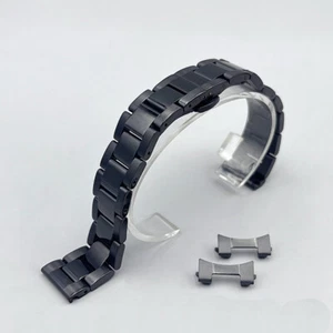 Flat+Curved End 12mm-24mm Metal Bracelet Stainless Steel Watch Band Strap Unisex - Picture 1 of 16