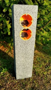 DOPPEL Gartensteckdose Außensteckdose Granit Anthrazit Steckdose Naturstein,, - Bild 1 von 10