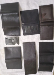 Lot Of 7 X Wallets Include (Genuine Leather & Different Colors & Shapes And $$ - Picture 1 of 10
