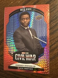 2022 UPPER DECK MARVEL ALLURE CHADWICK BOSEMAN BLACK PANTHER RED PRIZM 🔥🔥