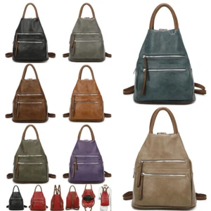 Damen Tasche Rucksack 2 in 1 Schultertasche Shopper Citybag Veganes Leder 7093 - Bild 1 von 18