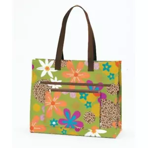Joann Marrie Designs NPTGLF Insulated Tote Bag - Green Leopard Floral- Pack of 2 - Picture 1 of 1