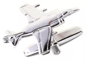 Plane Cufflinks Military Jet Intakes Pilot Wedding Fancy Gift Box Free Ship USA - Picture 1 of 3