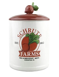 The Office Schrute Farms Beets Dwight NBC Large Canister Cookie Jar New NWT - Picture 1 of 5