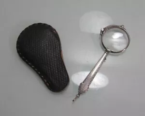 Lorgnon 935 plata Art Nouveau Lorgnette ayuda de lectura gafas de lectura gafas plegables (3/4) - Imagen 1 de 6