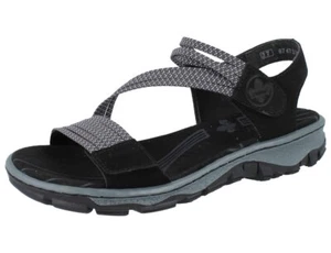 Sandalia mujer RIEKER sandalia trekking Marruecos ribbonstretch textil cuero sintético - Imagen 1 de 1