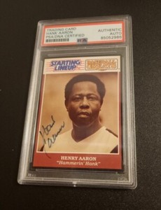 1989 Kenner Hank Aaron Starting Lineup Baseball Greats PSA/DNA Certified Auto