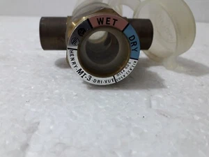 HENRY MI-3 DRI-VUE MOISTURE-LIQUID INDICATOR DOUBLE R12,22,R502 500 PSIG - Picture 1 of 3