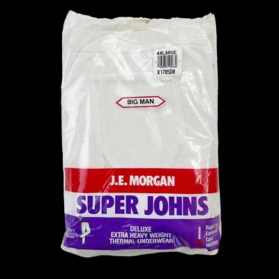 VTG NOS JE Morgan Super Long Johns Thermal Underwear sz 4XL NWT USA MADE - Image 1 of 2