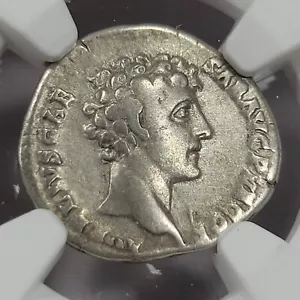 MARCUS AURELIUS AR Denier NGC F AD 161-180 Certifié César Rome antique *R204 - Photo 1/5