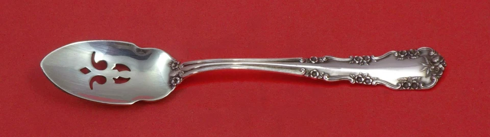 Wild Rose Old by International Sterling Silver Olive Spoon Pierced 5 3/4" Custom - Image 1 of 1