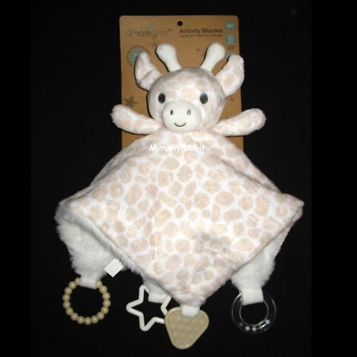 Dream Gro Giraffe Security Baby Blanket Activity Blankie Teether Plush Dreamgro Foto 1 de 4