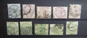 GREAT BRITAIN - 1883 GREEN & LILAC SET - CLEAN USED - Picture 1 of 1