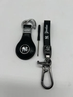 Set of 2 New York Yankees Leather Keychain Set - Image 1 of 2