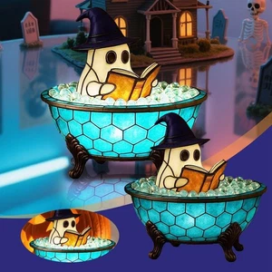 Lámpara Burbuja Fantasma Adorno de Escritorio Resina Luz Decorativa Decoración de Halloween - Imagen 1 de 12
