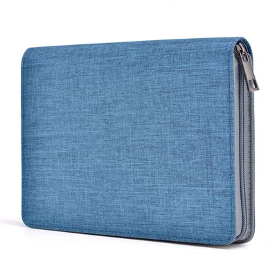 KACO Asvine Fountain Pen Case Pen Bag Pouch Business Style for 12 Pen Blue Waterproof