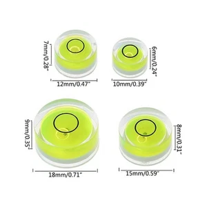5pcs Round Bubble Level Set for Accurate For Spirit Level Measurement Tools - Picture 1 of 45