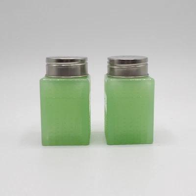 Prato de manteiga coberto de vidro verde jadeíta TableCraft Products (TPC) novo - Imagem 1 de 4